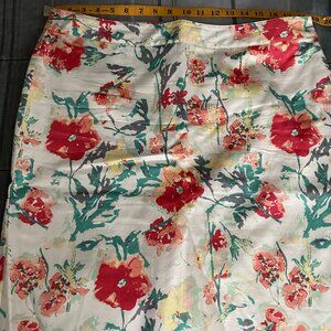 Van Huesen Women's Flower Print Lined Skirt Size 14